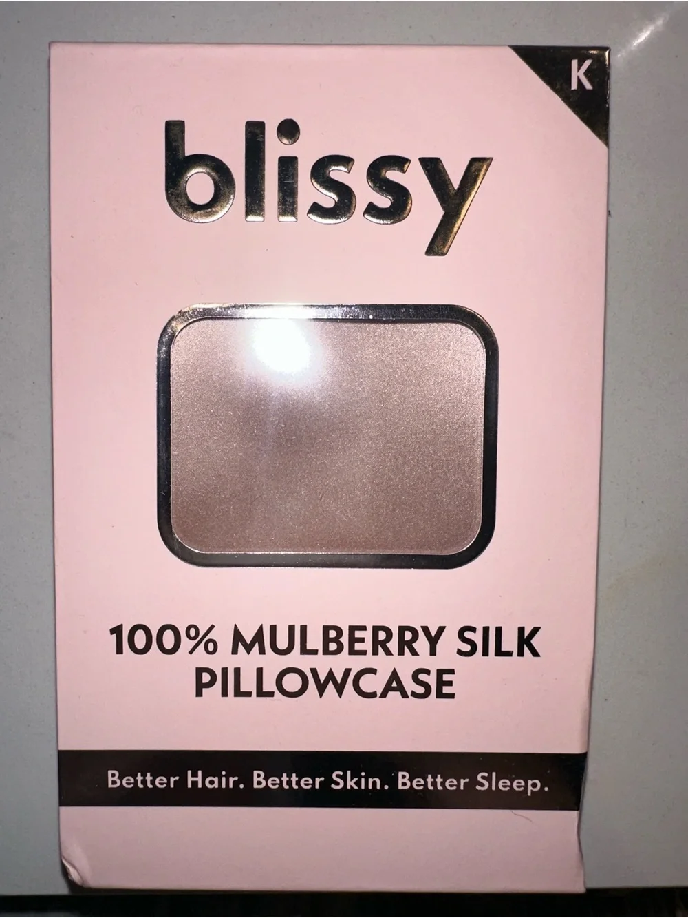 Blissy 100% Mulberry Silk Pillowcase - Pink size King